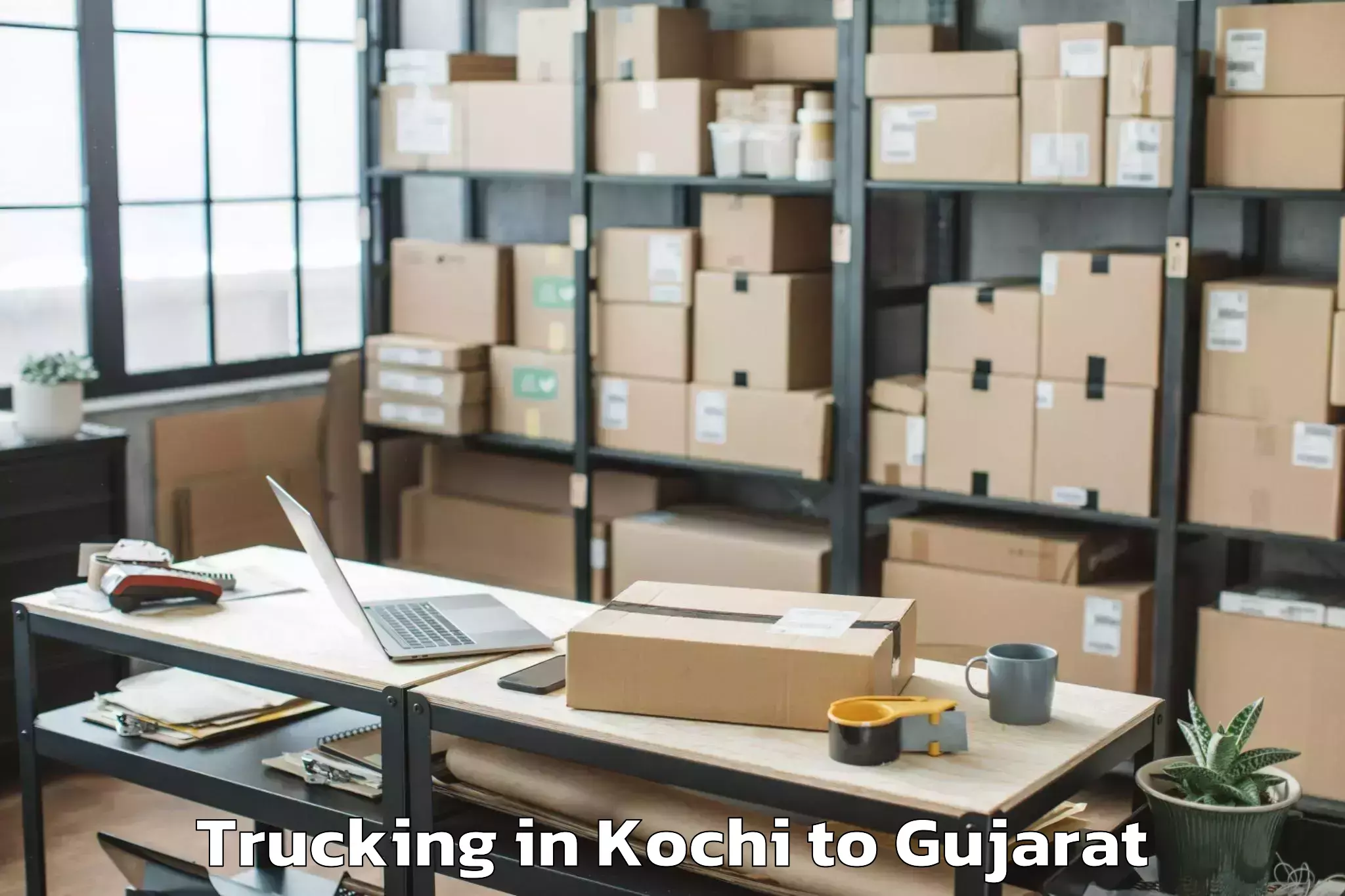 Reliable Kochi to Porbandar Airport Pbd Trucking